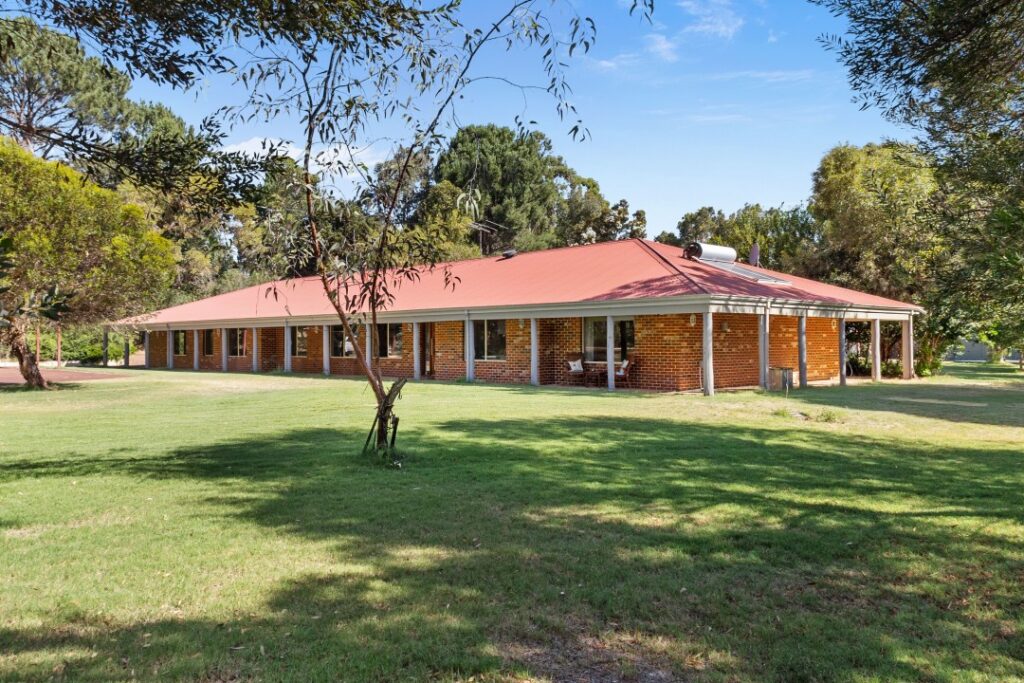 Beautiful property around the trees.