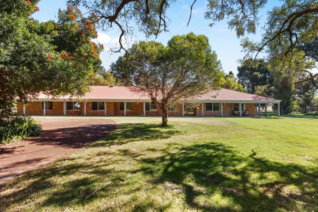 Beautiful property around the trees.