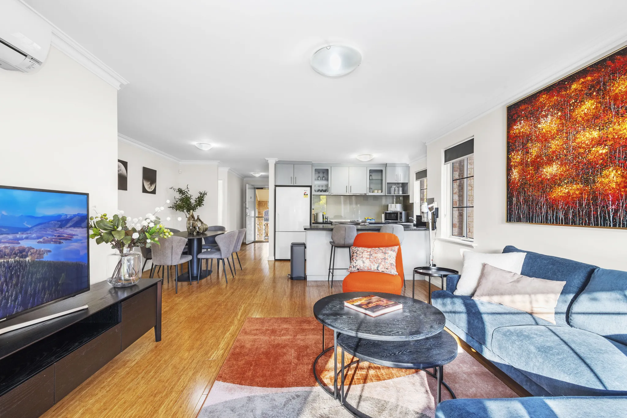 Living room in an East Perth property managed by Sepal Stays