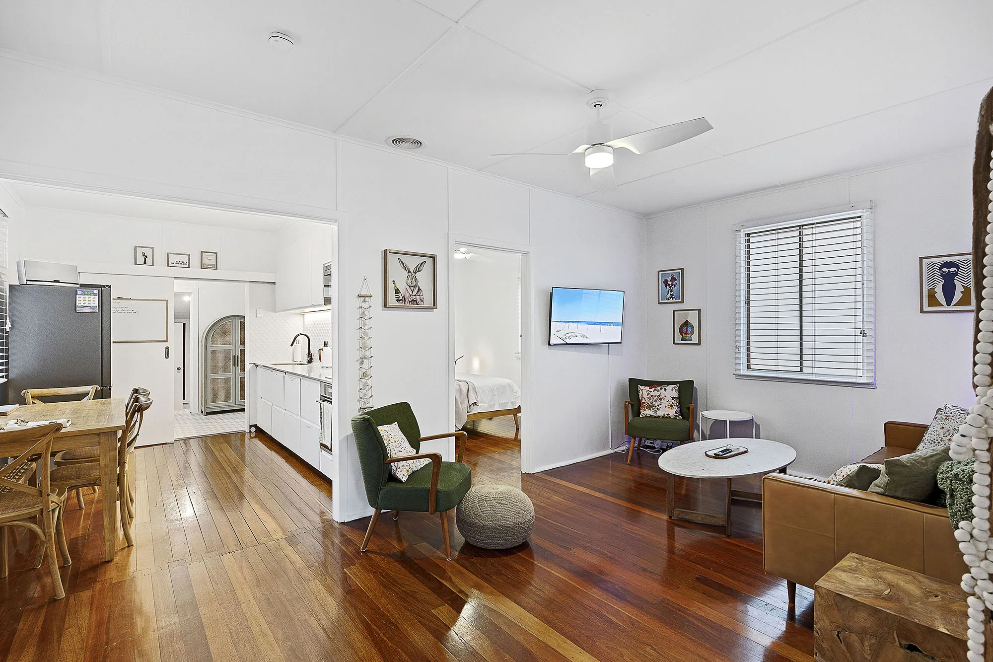 Living room of a Fremantle short-term rental cottage managed by Sepal Stays